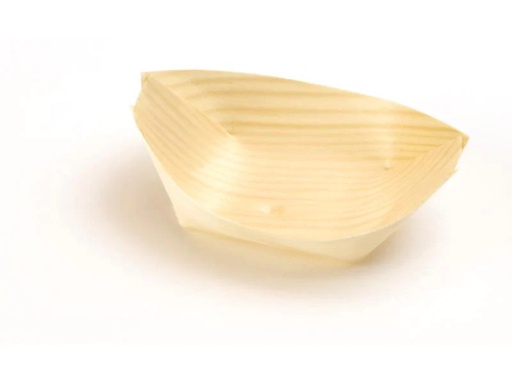[90146967 1072845] Sier Fingerfood-Schale Holzboot 4.5 x 8 cm, 100 Stück