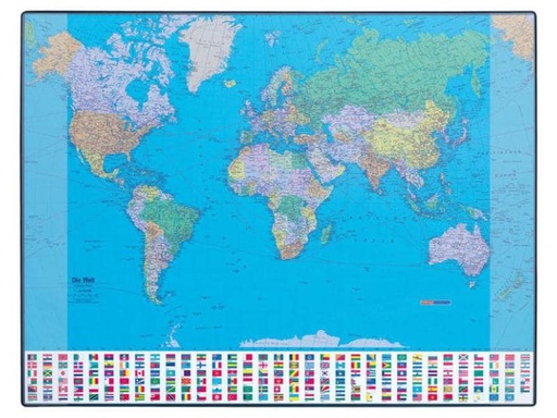 [90147185 830947] Hansa Schreibunterlage GeoPad 65 x 50 cm Weltkarte, englisch