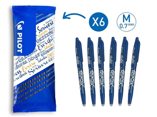 [90001449 1129118] Pilot Rollerball FlowPack FriXion Ball 0.7 mm, 6 Stück, Blau