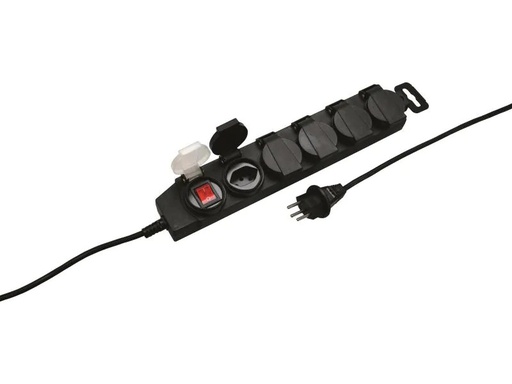[90147281 459761] STEFFEN Steckdosenleiste STEBA DRY 5x T13 IP21 mit Schalter