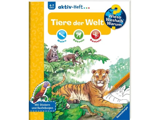 [90147356 1069552] Ravensburger Kinder-Sachbuch WWW Aktiv-Heft Tiere der Welt