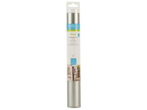 [90147400 926121] Cricut Vinylfolie Premium  Permanent 30.5 x 122 cm, Silber