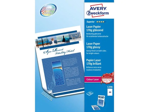 [90147425 926325] Avery Zweckform Fotopapier Colour Laser A4 170 g/m² 200 Stück
