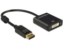 Delock Adapterkabel DP - DVI-I, 4K Schwarz