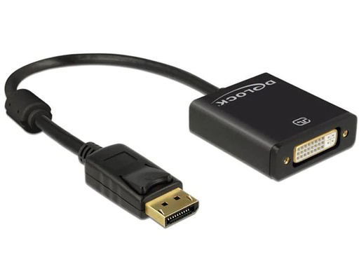 [90147549 340698] Delock Adapterkabel DP - DVI-I, 4K Schwarz