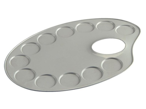 [90001452 997094] Talens Farbpalette Oval 12.6 x 18.5 cm, 12 Näpfe