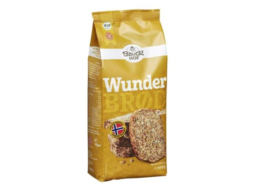 [90147789 1041877] Bauck Mühle Backmischung Wunderbrot Gold mit Kurkuma 600 g