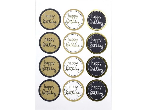 [90147819 1212516] Artoz Motivsticker Happy Birthday 6 Stück