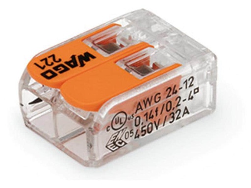 [90147943 712565] WAGO Verbindungsklemme COMPACT 2-fach, 100 Stück