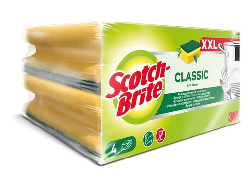 [90147972 659557] Scotch-Brite Schwamm Classic XXL Scotch-Brite 4 Stück
