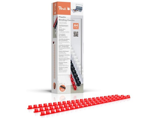 [90148280 1110648] Peach Binderücken 8 mm, Rot, 100 Stück