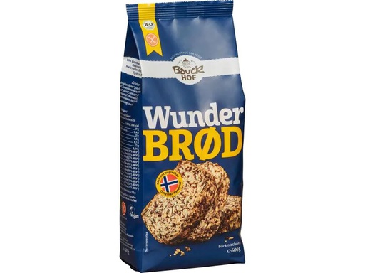 [90148359 929506] Bauck Mühle Backmischung Bio Wunderbrot glutenfrei 600 g