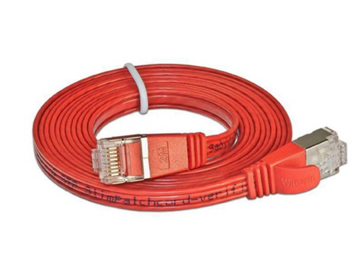 [90014815 314802] SLIM Slimpatchkabel RJ-45 - RJ-45, Cat 6, STP, 3 m, Rot