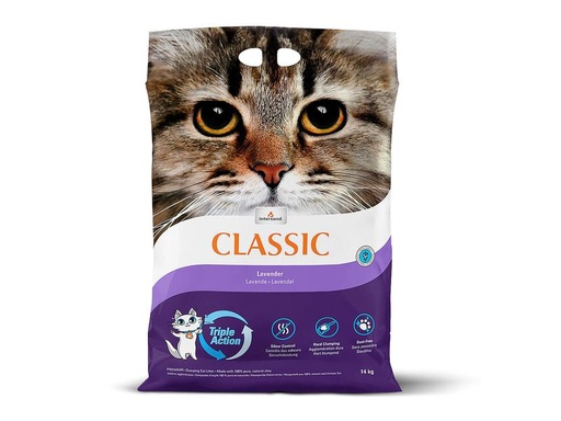 [90148675 1202479] Intersand Katzenstreu Classic mit Lavendelduft 14 kg