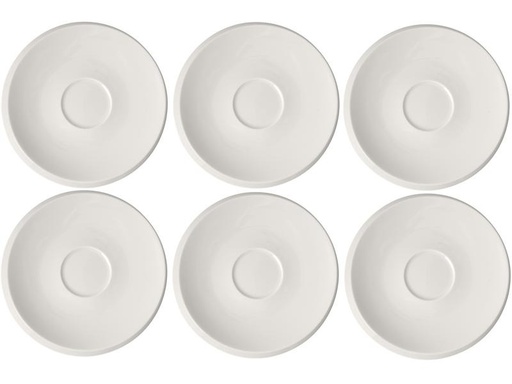[90148814 1106932] Villeroy &amp; Boch Untertasse New Moon 6 Stück, Weiss