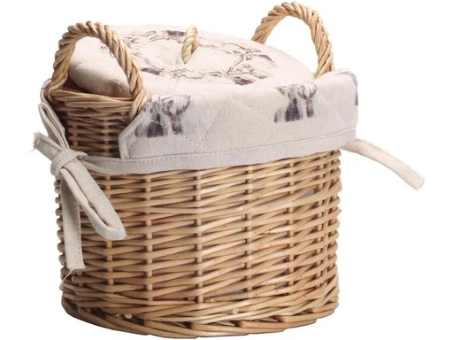 [90148904 1112023] Nouvel Kartoffelkorb Hirsch Braun/Weiss