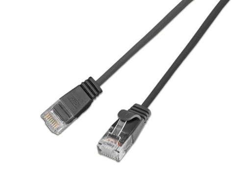 [90149078 353740] SLIM Slimpatchkabel RJ-45 - RJ-45, Cat 6, UTP, 2 m, Schwarz