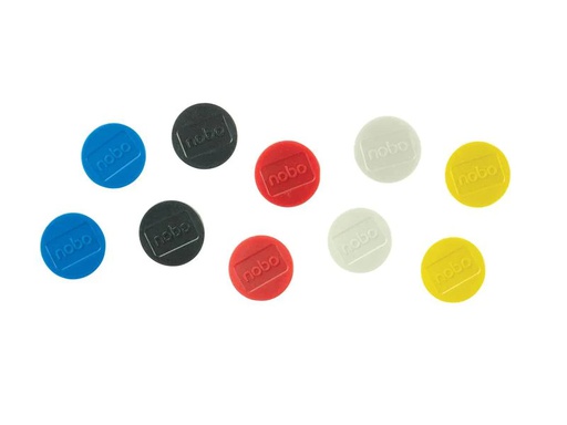 [90149185 1162926] Nobo Haftmagnet Ø 3.2 cm 10 Stück, farbig sortiert