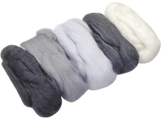 [90149272 1101950] Heyda Filzwolle Merino Mix 50 g, Grau