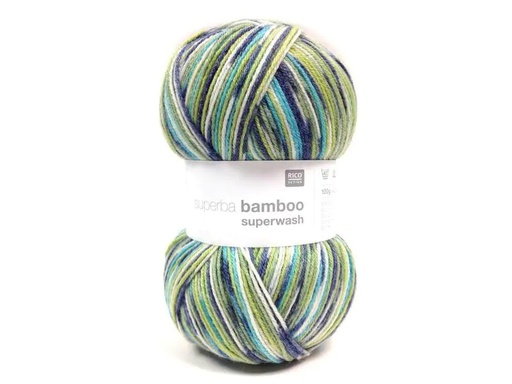 [90149499 1156808] Rico Design Wolle Bamboo für Socken 4-fädig, 100 g, Grün