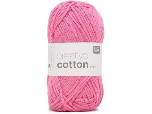 [90149599 1156796] Rico Design Wolle Creative Cotton Aran 50 g, Bonbonrosa