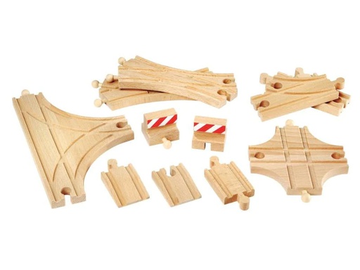 [90149604 309975] BRIO Eisenbahn Schienen- und Weichensortiment