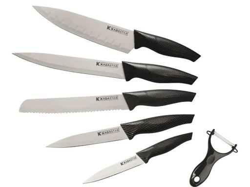 [90149684 1092967] Kadastar Messer-Set Premium White 6-teilig, Silber/Weiss