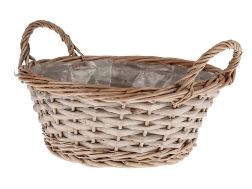 [90149715 1161527] Opiflor Weidenkorb Sachsen, 25 cm Grau
