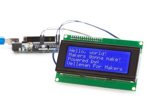 [90149755 1138713] Whadda LCD Display I2C Modul 20x4, Blau