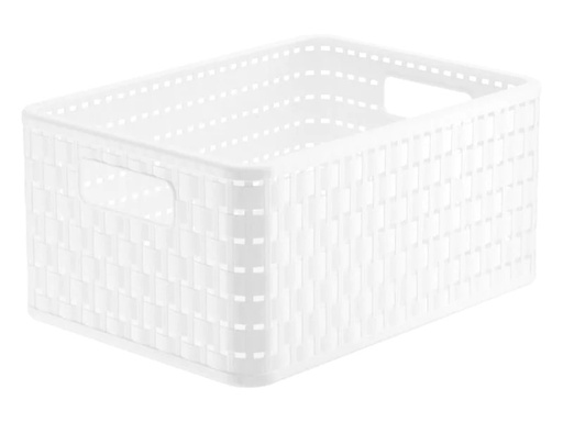 [90149813 513883] Rotho Aufbewahrungskorb Country 32.8 x 23.8 x 16 cm, Weiss