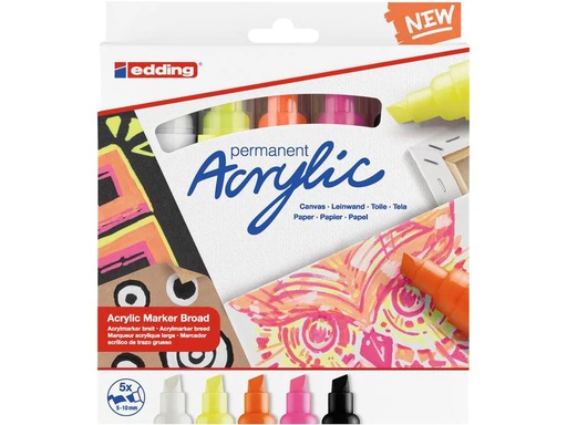 [90149893 1163602] edding Acrylmarker 5000 Neon, 5 Stück