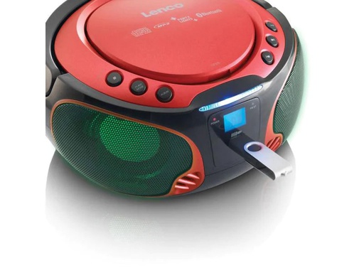 [90150189 625527] Lenco Radio/CD-Player SCD-550 Rot