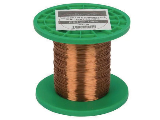 [90150432 125345] Velleman Wickeldraht WIK02N, Ø0.2mm, 178m, 50g 1 Stück