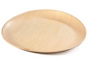 Sier Einwegteller Palm 23 cm, 20 Stück, Hellbraun