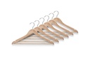 Zeller Present Kleiderbügel 6er Set nature 6 Stück, Beige