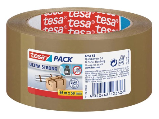 [90151417 540182] tesa Klebeband ultrastrong 50 mm x 66 m, 1 Rolle Braun