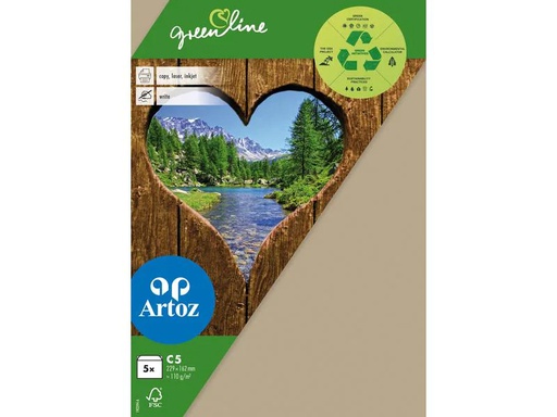 [90151496 1212417] Artoz Couvert Green Line C5, 5 Stück, Hellbraun
