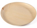 Sier Einwegteller Palm 12 cm, 20 Stück, Hellbraun