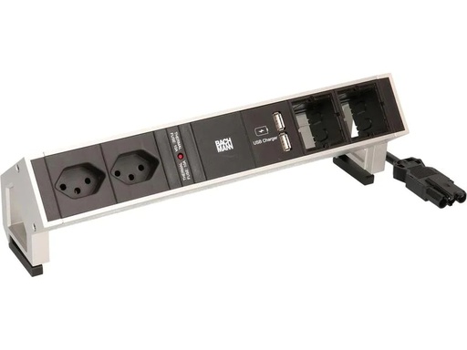 [90151673 454475] Bachmann Tischsteckdosenleiste DESK 2  2x T13,  2x ABD