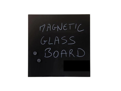 [90015150 265530] Bi-Office Magnethaftendes Glassboard 38 cm x 38 cm, Schwarz