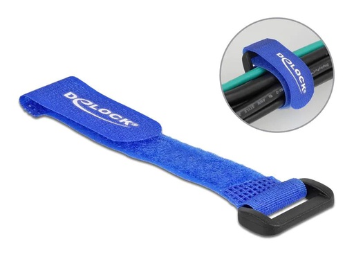 [90015179 1214441] Delock Klettkabelbinder Blau 150 mm x 20 mm 5 Stück