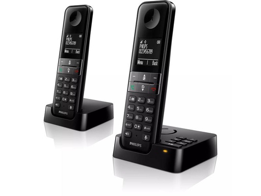 [90152220 1125390] Philips Schnurlostelefon D4752B Duo Schwarz