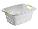 Rotho Wäschekorb  Flowers Hellgrau, 25 l