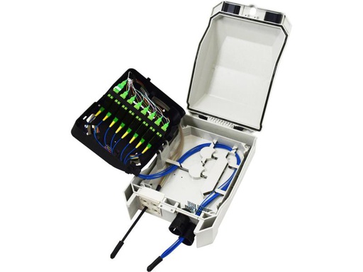 [90152312 874018] Lightwin Spleissbox IP55 Wandbox Gross PS48, mit Kassette &amp; Kuppl.