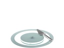 Montana Tortenplatte Bistro mit Tortenmesser, Grau/Transparent