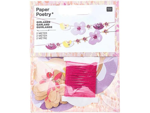 [90152546 1167116] Rico Design Girlande Blumen 2 m, Rosa