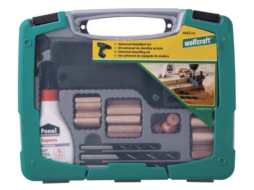 [90152656 603945] Wolfcraft Universal-Meisterdübler-Set 78-teilig