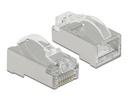 Delock Stecker RJ45 Cat.6 STP 20 Stück, Transparent, geschirmt