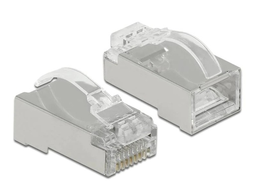 [90152671 1025697] Delock Stecker RJ45 Cat.6 STP 20 Stück, Transparent, geschirmt