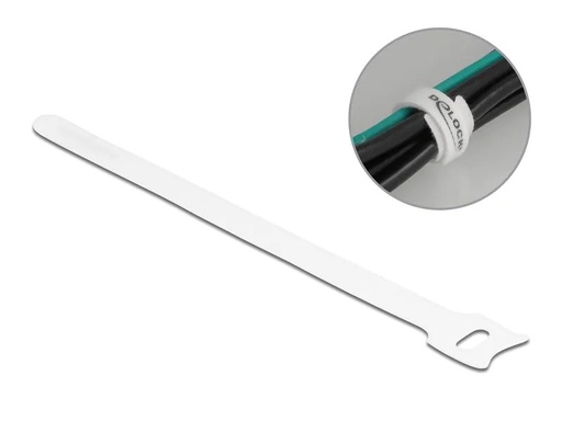 [90152748 1214431] Delock Klettkabelbinder Weiss 200 mm x 12 mm 10 Stück